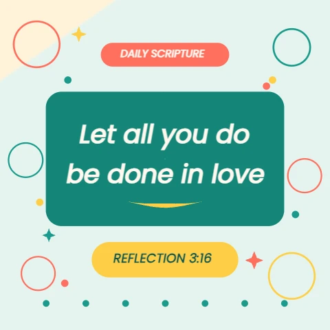 Bright monoline scripture card with stacked panels