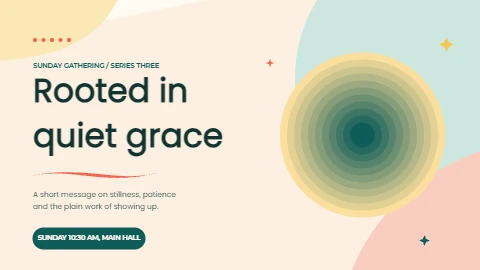 Quiet grace sermon slide
