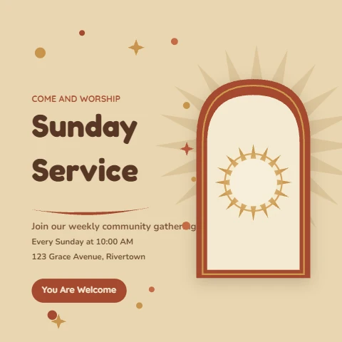 Sunday Service Welcome Flyer