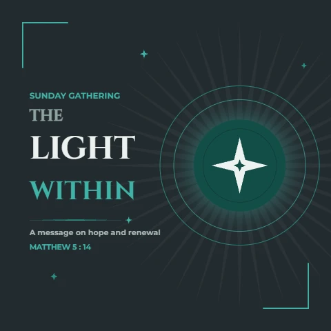 The Light Within Art Deco Sermon Slide