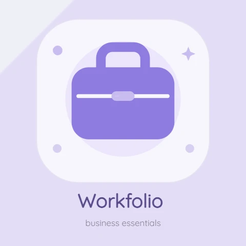 Workfolio - playful rounded business icon