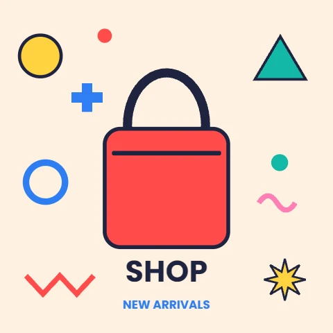 Pop Memphis Shopping Bag Icon