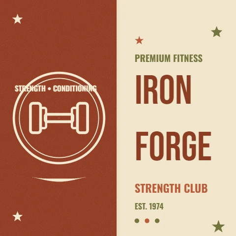 Iron Forge Vintage Fitness Badge