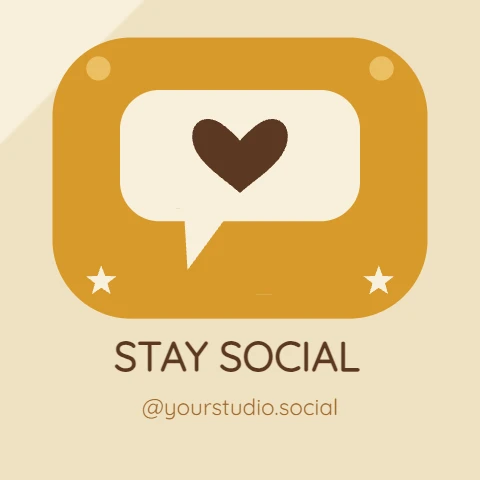 Stay Social heart-bubble icon