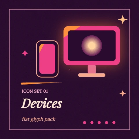 Sunset Glow Devices Icon Tile