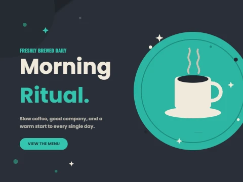 Morning Ritual Coffee Flat Illustration