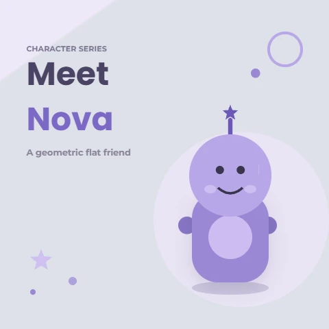 Meet Nova, a flat geometric character