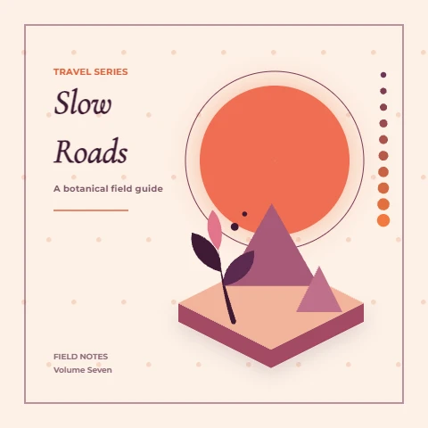 Slow Roads Botanical Travel Print