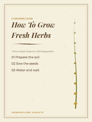 How to grow, a calm botanical guide