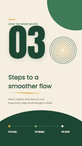 Three Steps, One Clean Flow