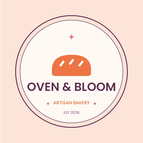 Oven & Bloom bakery badge logo