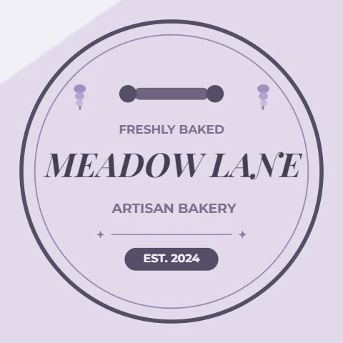 Meadow Lane vintage bakery badge