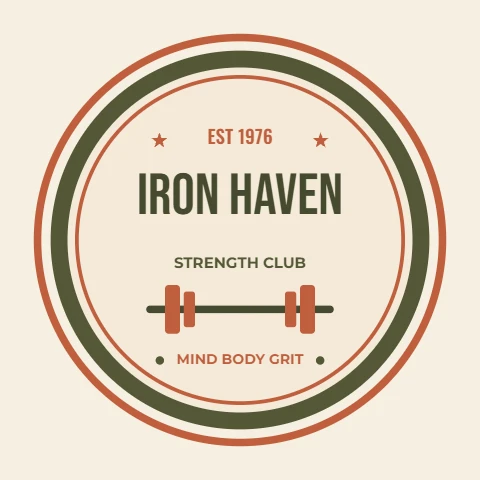 Iron Haven vintage gym badge