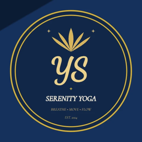 Serenity Yoga hand drawn lotus monogram