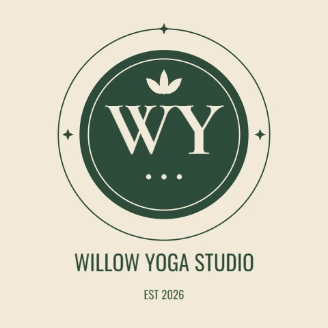 Willow yoga monogram badge