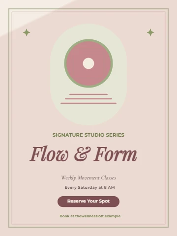 Flow & Form Studio Poster