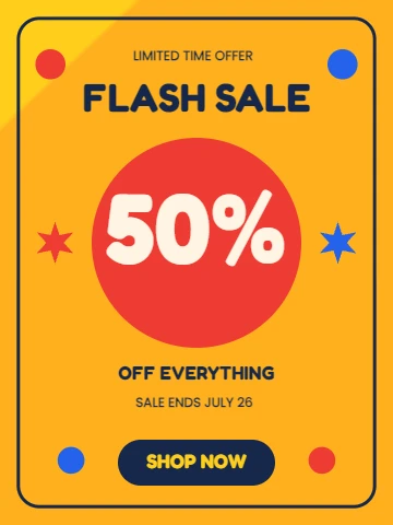 Flash Sale Pop Poster