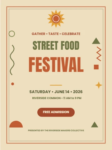 Terracotta Street Food Festival Poster