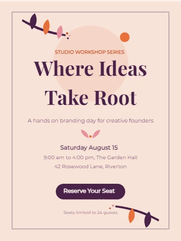 Where ideas take root workshop poster