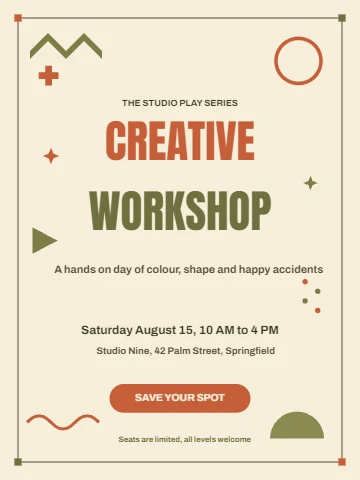 Creative Workshop retro poster