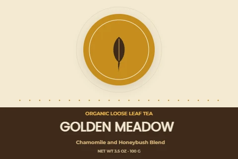 Golden Meadow Tea Label