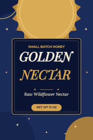 Golden Nectar Jar Label