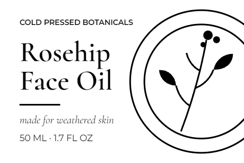 Vintage Serif Cosmetic Label