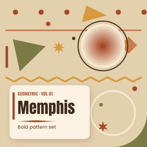 Bold Memphis geometric pattern