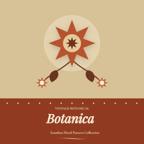 Botanica vintage floral pattern