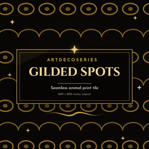 Gilded Spots art deco animal print