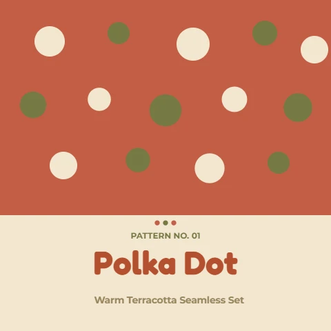 Polka Dot Pattern in Warm Terracotta