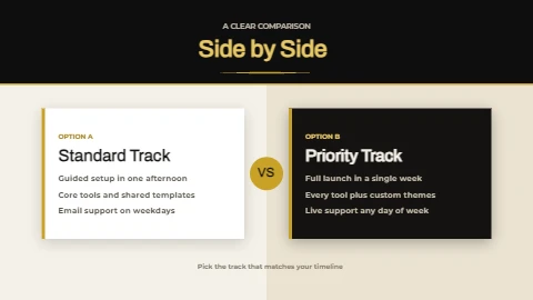 Two options, side by side