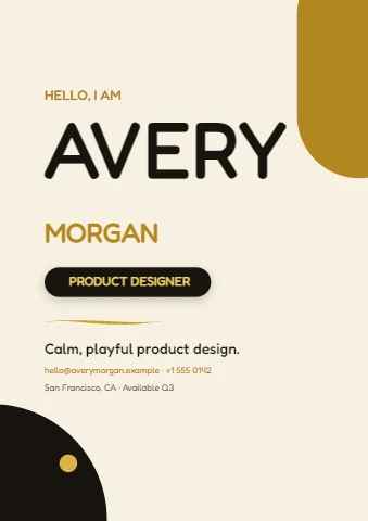 Big-Name Gold Resume