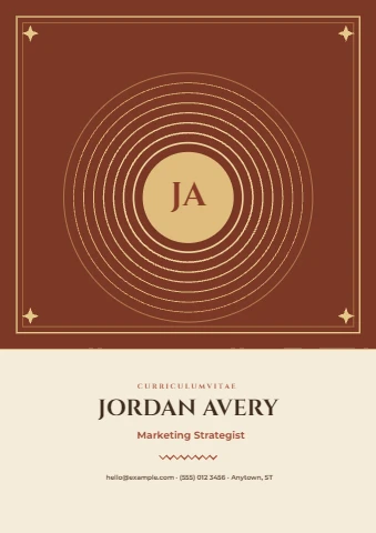 Deco Sunrise Resume Cover