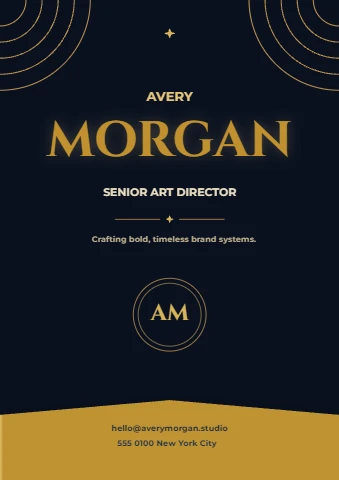 Gilded Deco Creative Resume