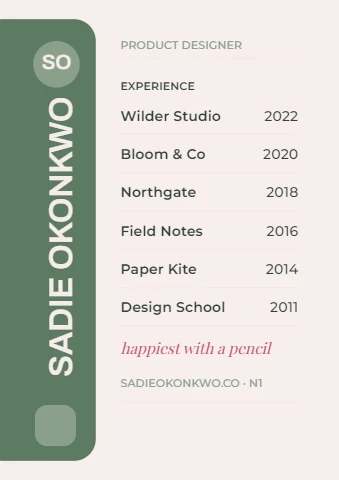 Sadie Okonkwo Creative Resume