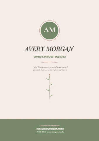 Sage and Rose Minimal Resume