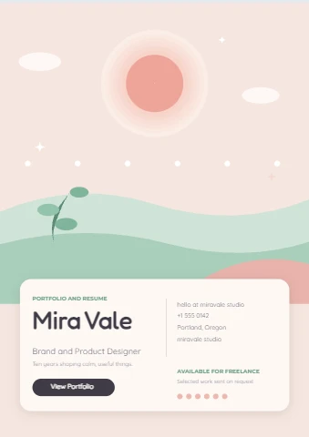 Soft Meadow Two Column Resume
