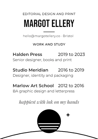 Sundown Vintage Minimal Resume