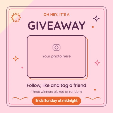 Sunset giveaway photo post