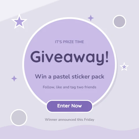 Pastel sticker giveaway