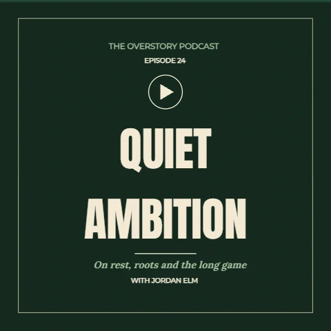 Bold forest-green podcast episode cover
