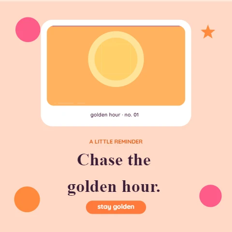 Golden Hour Quote Post