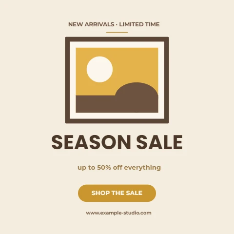 Nordic Season Sale Photo Frame Post