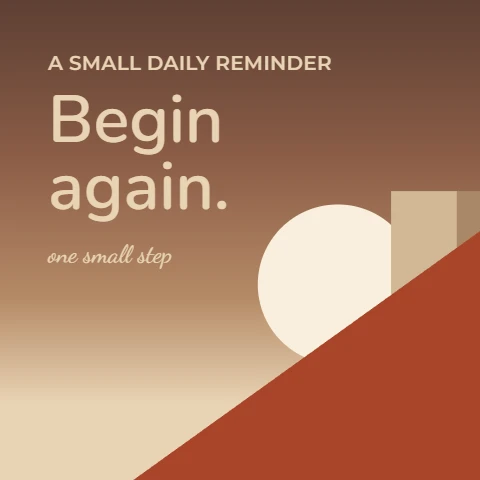 Begin Again Vintage Quote Post