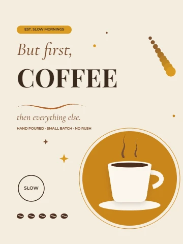 But first, coffee quote poster