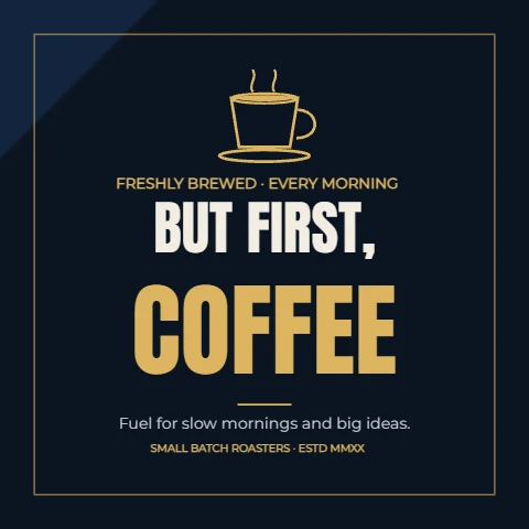 But First, Coffee Quote Poster