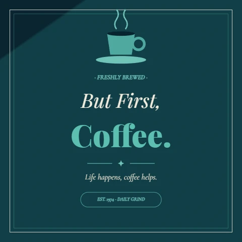 But First, Coffee vintage quote poster