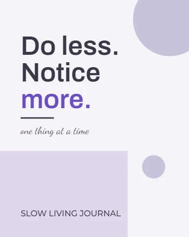 Do Less Notice More Scandinavian Quote Poster