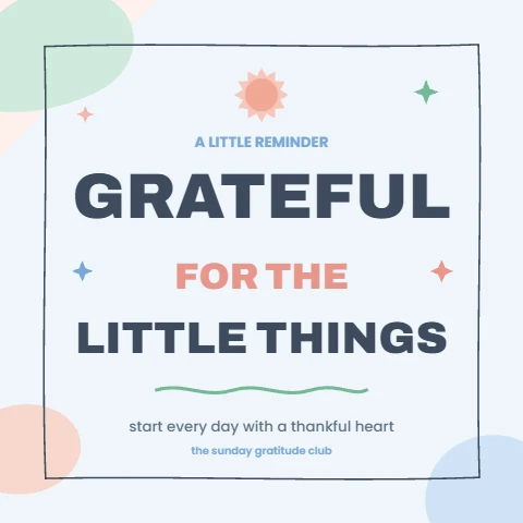 Grateful for the little things